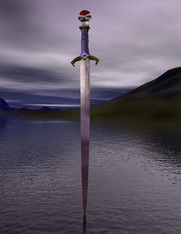 Excalibur Rising from the Lake